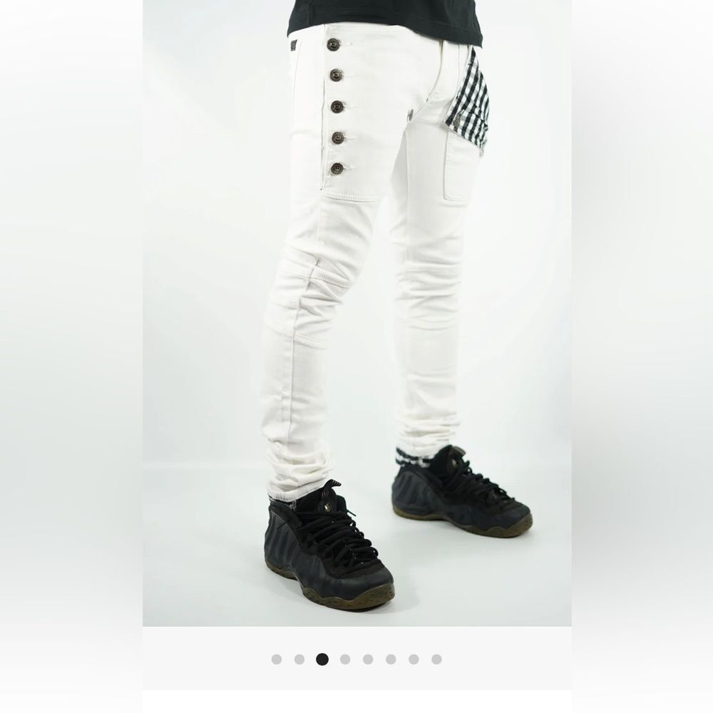 Revolution White Cargo Pants - Picture 3 of 15